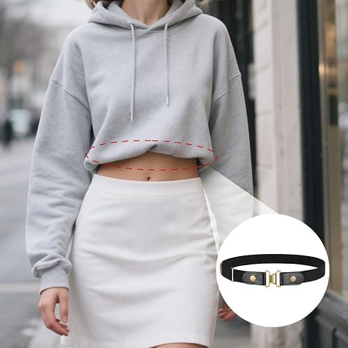 XZQTIVE Women/Men Buckle-Free Elastic Belt for Jeans, Ladies Invisible Belt Fits Waist 24-48 inches thumbnail 4