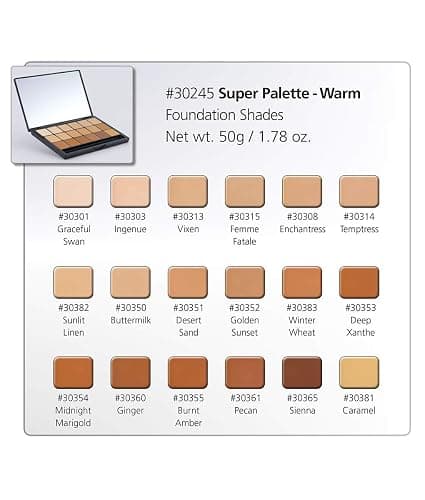 Graftobian HD Glamour Creme Foundation Warm Super Palette - 18 High Definition Warm Undertone Cream Shades thumbnail 7