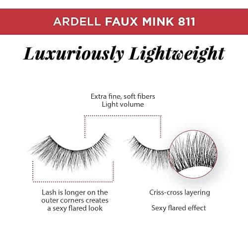 Ardell Faux Mink 811 Multipack Lightweight Lashes with Invisiband - Faux Mink 811 - 4 Count (Pack of 2) thumbnail 4