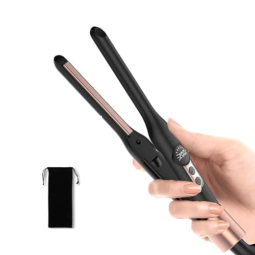 Pencil Hair Straightener, 2-in-1 Mini Hair Straightener, Travel-Size with 4 Adjustable Temperatures,Portable Lightweight Design for Short Hair & Beards - Image 1