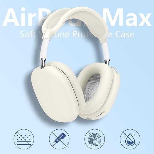 Silicone Case Cover for AirPods Max USB-C (2024), Anti-Scratch Sweat-Proof Ear Pad Case Cover/Ear Cups Cover/Headband Cover Accessories Silicone Protector for AirPods Max Headphones (Stone) thumbnail 2