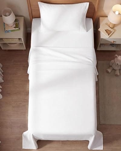 Twin Size 3 Piece Sheet Set - Breathable & Cooling Sheets - Antique White | Hotel Luxury Bed Sheets for Women & Men, Deep Pockets, Easy-Fit, Extra Soft and Wrinkle Free Sheets, Oeko-Tex Bed Sheet Set thumbnail 2