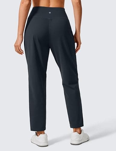 CRZ YOGA Butterlift Ankle Yoga Pants for Women 27" - 7/8 Tapered Front Pleated for Lounge Travel with Pockets thumbnail 2