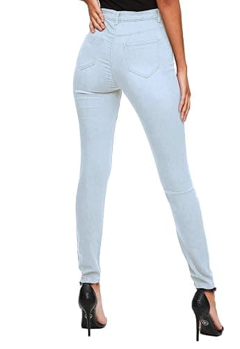 Hybrid & Company Women’s Classic Denim Mid Rise Skinny Jeans Super Stretch Pants thumbnail 2