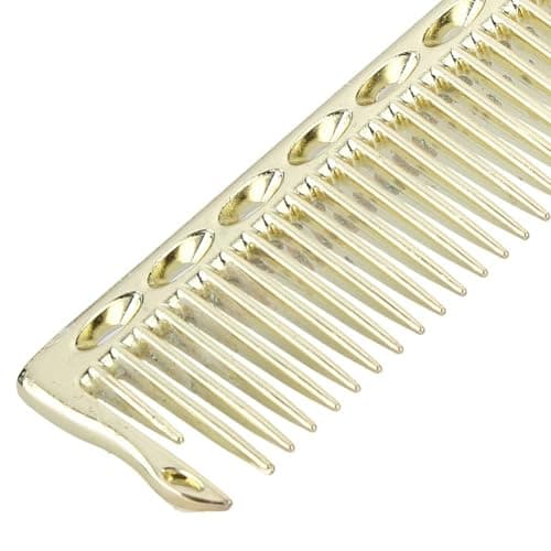 Stainless Steel Barber Comb, 2Pcs Metal Pick Flat Top Teasing Comb for Hair Styling Salon (Gold) thumbnail 8