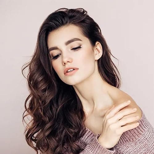 45cm Long Wavy Dark Brown Hair Extensions, 4PCS Clip in Synthetic Hairpieces for Women, Thick Natural Soft Curly Waves, Full Head Set, Ideal for Fashionable Women (Dark brown) thumbnail 3