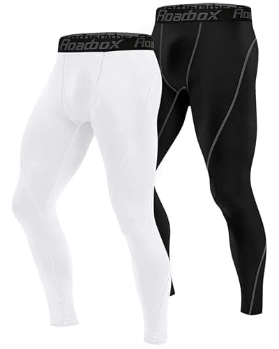 Roadbox 1, 2 or 3 Pack Men's Compression Pants Athletic Base Layer Cycling Tights Leggings for Running Yoga Basketball - Image 1