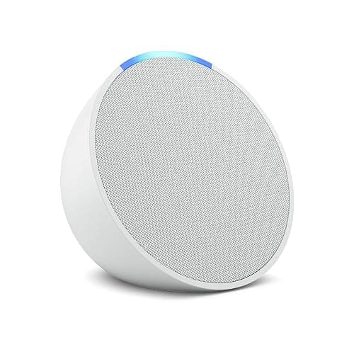 Echo Pop (Newest gen) | Full sound compact Wi-Fi and Bluetooth smart speaker with Alexa | Glacier White - Image 1