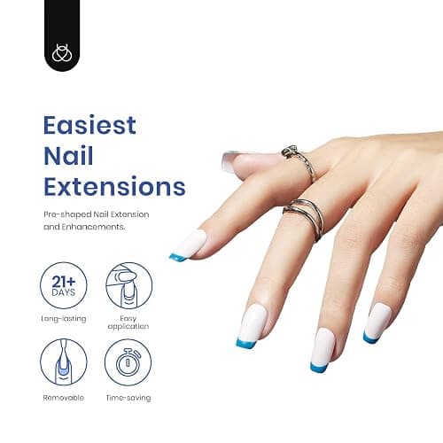 Beetles Gel Nail Kit Easy Nail Extension Set, 240pcs Soft Short Square Nail Tips with 5-in-1 Nail Glue Base Gel and Led Lamp Acrylic Nail Tips Fake Nails Art Home Gelly Tips Beauty Gift Set thumbnail 3