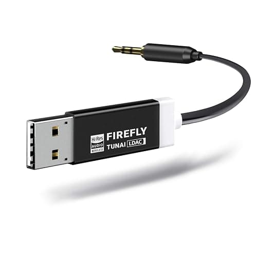 TUNAI Firefly LDAC Bluetooth Receiver: High Resolution Wireless Audio Bluetooth 5.0 Adapter with Audiophile USB DAC 3.5mm AUX for Car/Home Stereo Hi Res Music Streaming; Auto On, No Charging Needed - Image 1