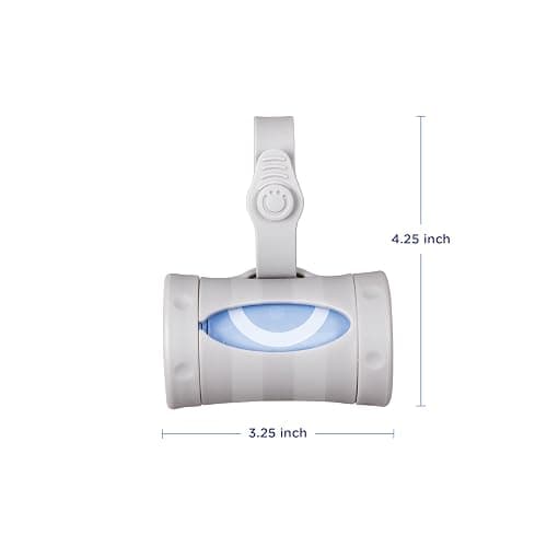 Ubbi Retractable On the Go Bag Dispenser for Travel, Diaper Bag Accessory Must Have for Newborn, Helpful Item, Baby Gift, Lavender Scented, Gray thumbnail 2