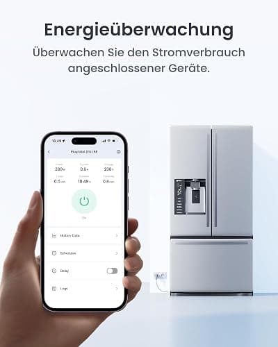 SwitchBot Plug Mini Matter-fähig mit Leistungsüberwachung 4er Pack, WLAN Steckdose, kompatibel mit Alexa, Google Home, Apple Home und Home Assistant (über Matter), Sprach- & App-Steuerung, 16A Type-F thumbnail 4