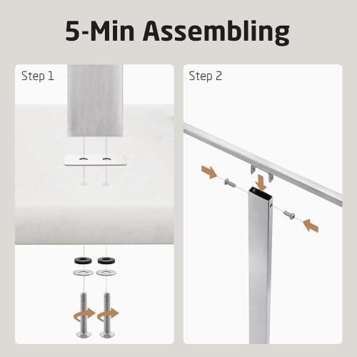 KES Standing Towel Rack 3-Tier with Heavy Marble Base, Free Standing Towel Racks for Bathroom Floor, SUS304 Stainless Steel Brushed Finish, BTH217S3-2 thumbnail 8