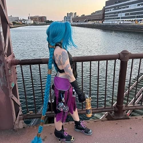 Gamer Cosplay Temporary Tattoos - Blue Cloud Temporary Tattoos for Halloween & Anime Conventions - FULL SET - Easier than Make-Up - MADE in USA (Style A) thumbnail 4