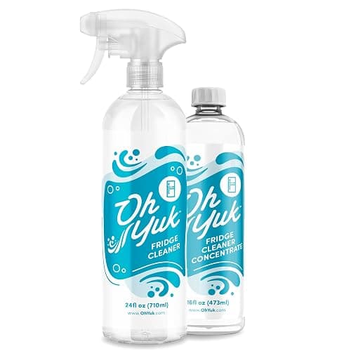Oh Yuk Fridge Cleaner Spray + Concentrate Combo, Makes 5 Bottles | Spray + 16 oz Concentrate, Makes 5 Bottles, Cleans Inside Fridge, Food-Contact Safe, Biodegradable, Vegan - Image 1
