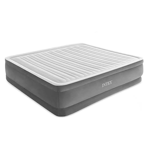 INTEX King Size Air Mattress, 18in Height Airbed with Built-in Pump, Dura-Beam Elevated Premium Comfort - Portable Inflatable Bed for Camping & Travel - Image 1