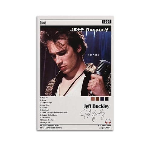 ARTJHCHYNB Jeff Buckley Poster Vintage Music Poster Canvas Art Aesthetic And Wall Art Picture Decorstyle-1 12x18inch(30x45cm) - Image 1