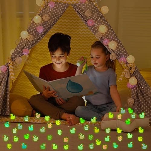 GWAHSA Luminous Mini Resin Tiny Bulk Ducks, Glow in The Dark Small Plastic Miniature Figures for Dollhouse, Decor, Micro Garden, Home Landscape, Aquarium, Craft Gifts Party Favors Toys, 240 pcs thumbnail 2