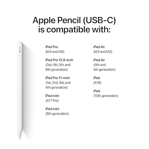 Apple Pencil (USB-C): Device Compatibility Check Required - Pixel-Perfect Precision, Tilt Sensitivity, Perfect for Note-Taking, Drawing, and Signing Documents. Charges and Pairs with USB-C thumbnail 5