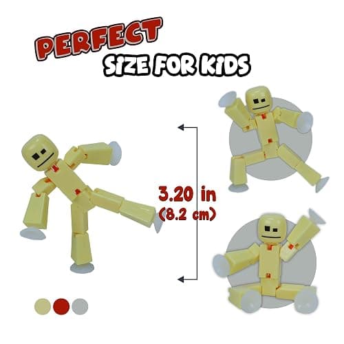 Zing StikBot & Mega Monster Stop-Motion Animation Pack – Exclusive Butter Yellow StikBot + Bronze Gigantus Figure, Creative Toy for Kids Age 4+ thumbnail 2