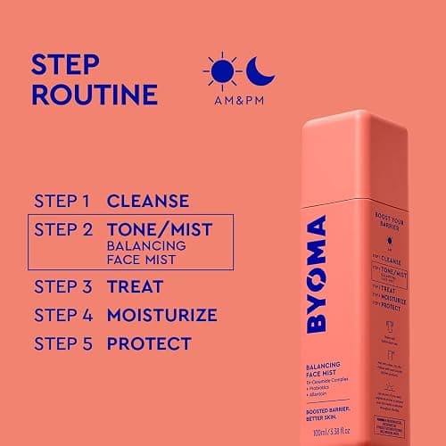 BYOMA Balancing Face Mist (100ml) pH Balanced Face Toner with Ceramides, Probiotics and Allantoin - Alcohol Free Toner Spray - Balance, Soothe and Refresh Throughout the Day - Face Mist thumbnail 6