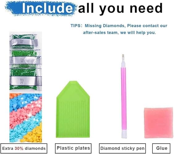 EIBEILI Diamond Painting Kits for Adults, Vintage Woman Painting Art for Beginner DIY Round 5D Paint with Diamonds Pictures Gem Full Drill Diamond Dots Crystal Kits for Home Wall Decor Gifts 12x16in thumbnail 5