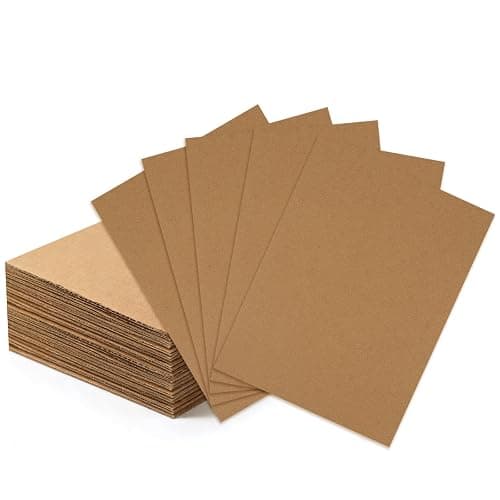 Cardboard Sheets,13 Pack 8.5"x11" Corrugated Cardboard Sheets,Cardboard Inserts Flat for DIY Crafts,Packing, Shipping, Mailing(Brown) - Image 1