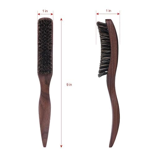 PERFEHAIR Slick Back Hair Brush for Women, Men | Natural Curved Boar Bristle Smoothing Shine Brush for Thin & Fine Hair & Beard | Achieve Sleek, Polished Styles & Tame Flyaways thumbnail 3