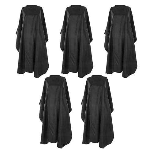 5 Pcs Hair Cape For Haircuts Waterproof Professional Hair Cutting Cape 59" X 47" Black Barber Capes With Adjustable Snap Closure Large Size Salon Capes Men Women Hairstylist Clients Coloring Styling thumbnail 8