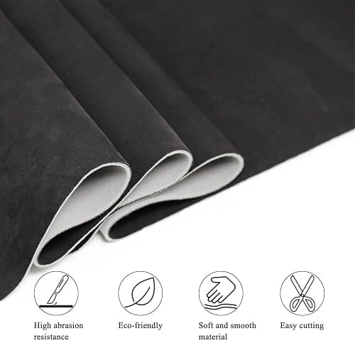 Suede Headliner Fabric with Foam Backing - Black Suede Headliner wrap Interior Material for Car/Truck/SUV/RV Roof, Home Repair/DIY Headliner Material Automotive Headliner Fabric (Black, 96"×60“) thumbnail 2