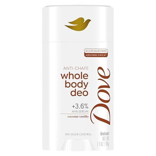 Dove Whole Body Deo Aluminum Free Anti-Chafe Deodorant Stick for Women Coconut Vanilla 2.4 oz - Image 1