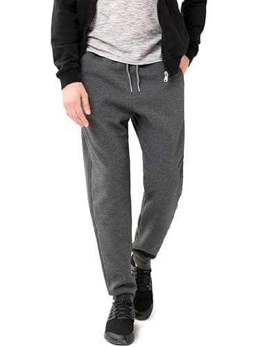 Flygo Men's Fleece Lined Sherpa Sweatpants Winter Warm Pants Jogger Lounge Athletic Pant with Pockets thumbnail 2