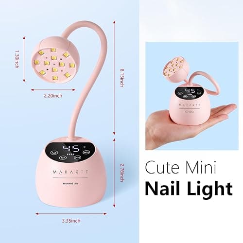 Makartt UV LED Nail Lamp - Gooseneck UV Light for Gel Nails Cherie Cordless USB 39mW/cm² Gel Lamp with 4 Times & Auto Sensor Professional Fast Flash Curing Polish Nail Art thumbnail 8