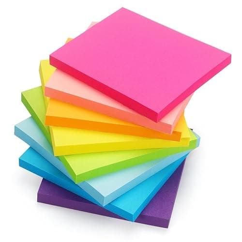 Early Buy Sticky Notes 3 in x 3 in, 8 Bright Color 8 Pads, 60 Sheets/Pad - Image 1