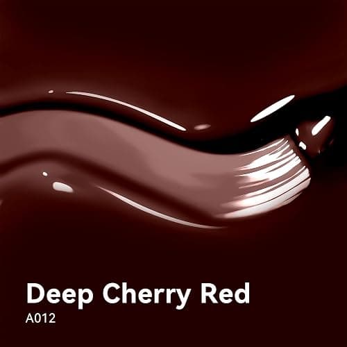 MAYCHAO 15ML Gel Nail Polish 1Pc Deep Cherry Red Nail Polish Soak Off UV LED Blood Red Nail Gel Polish Nail Art Starter Manicure Salon DIY at Home, 0.5 OZ thumbnail 8