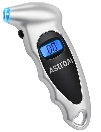 AstroAI Digital Tire Pressure Gauge 150PSI, ±1PSI Accuracy for Car Truck | Industrial Tire Gauge Calibrated to ANSI B40.7 with 4 Settings for Motorcycle Bikes, Silver - Image 1