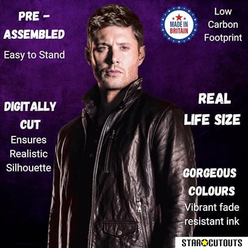 STAR CUTOUTS Dean Winchester (Jensen Ackles) Hunter Supernatural Life Size Cardboard Cut Out with Mini Table Top, Multi Colour thumbnail 6