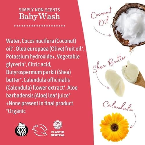 Earth Mama Simply Non-Scents Baby Wash - Foaming Hand Soap & Body Wash for Sensitive Skin - 34 fl oz - Infant Essentials - Fragrance-Free thumbnail 5