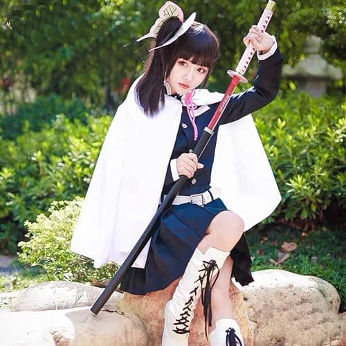 Todoroki Shoto Kanao Tsuyuri Cosplay Costume Cloak Outfit Halloween Party Uniform Robe Cape Dress for Women thumbnail 6