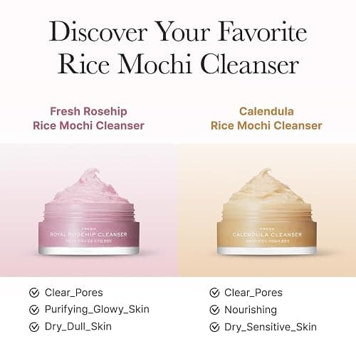 Arencia Rice Mochi Facial Cleanser Gift Set, 6 Varieties, 0.52 oz each - travel size, Korean skin care, holiday gift set, Stocking stuffers thumbnail 4