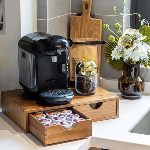 Boîte de rangement pour capsules de café, tiroir de rangement pour capsules de café et jeux de thé, support pour machine à café thumbnail 2