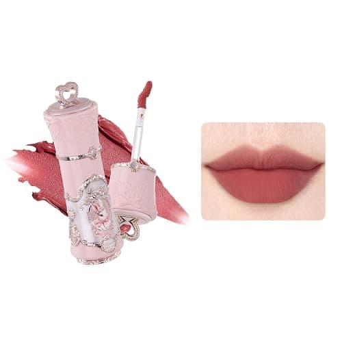 Flower Knows Bunny Garden Cloud Lip Cream, Deep Rose Mauve | Velvet Matte Lip Color, Transfer-Resistant Lightweight Hydrating Formula, Vegan (B09 Cupid Red) - Image 1
