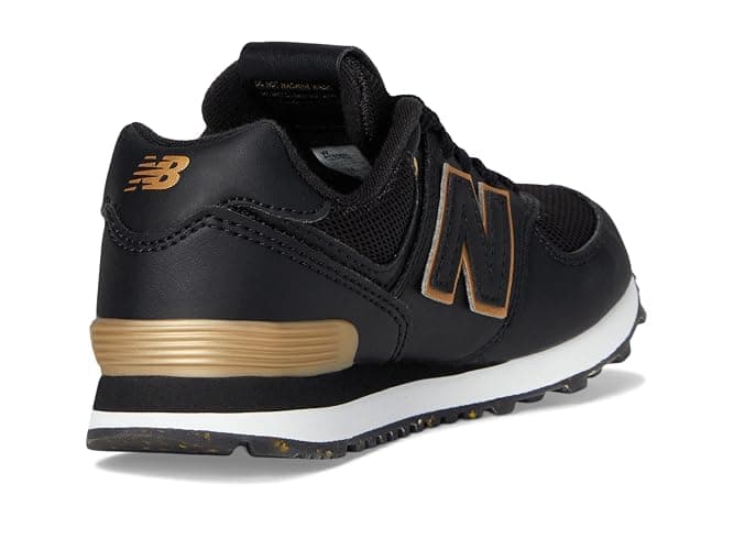 New Balance Kid's 574 V1 Lace-Up Sneaker, Black/Gold, 12.5 M Little Kid thumbnail 5