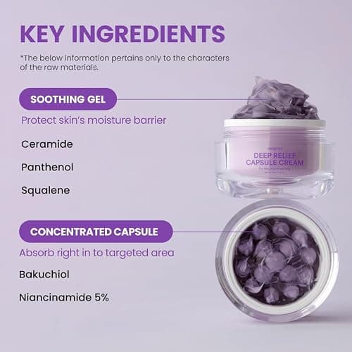 delphyr Deep Relief Capsule Cream – Bakuchiol, Niacinamide 5% & Ceramide – Soothing, Hydrating – All-Vegan, No Artificial Colors or Fragrances – Korean Skin Care thumbnail 3