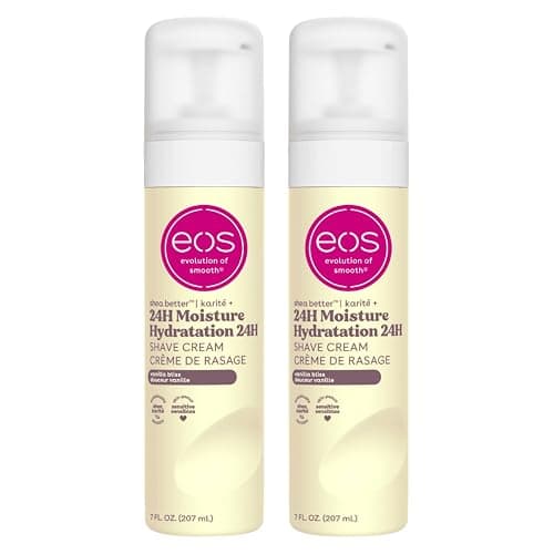 eos Shea Butter Shave Cream - Vanilla Bliss, 24H Moisture Hydration, 7 fl oz, (Pack of 2) - Image 1