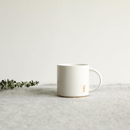 COLLECTIVE HOME - Monogram Ceramic Mugs, 15 oz Golden Initial Coffee Cups, Elegant Alphabet Tea Mugs, Elegant Personalized Mug with Gift Box, Luxurious Cups for Office and Home (f) thumbnail 2