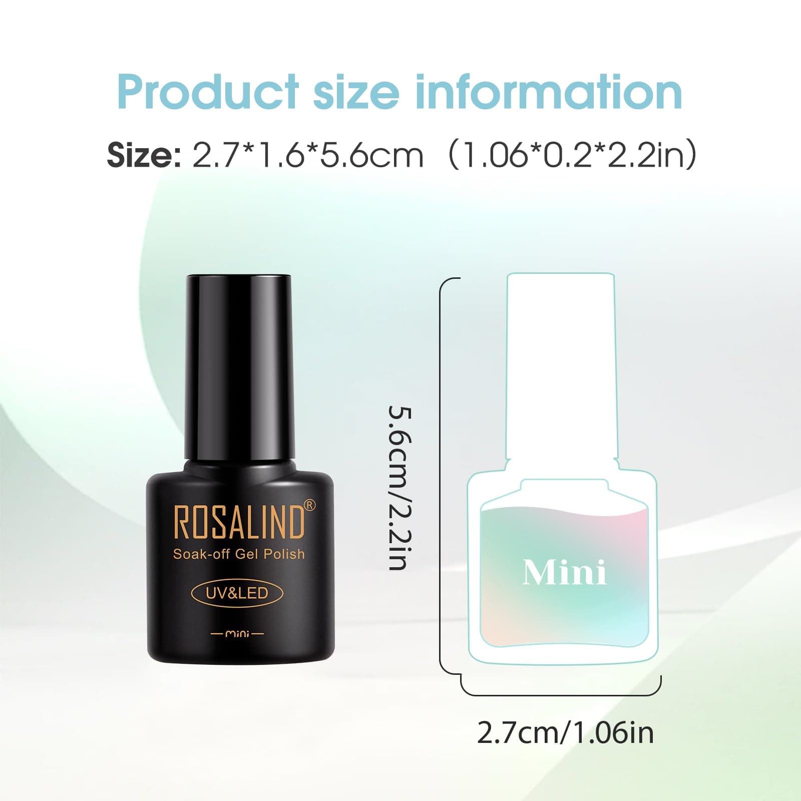 ROSALIND UV Nail Lacquer Set, 36 Stück Gel Nail Lacquer Rosa Violett Blau Grün Orange thumbnail 9