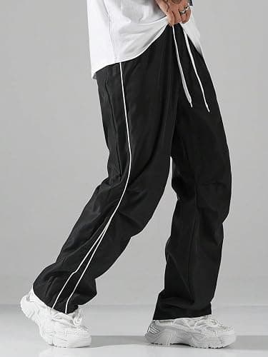 QJQ Men's Y2K Baggy Sweatpants Parachute Pants Wide Leg Vintage Track Pants Casual Streetwear thumbnail 8