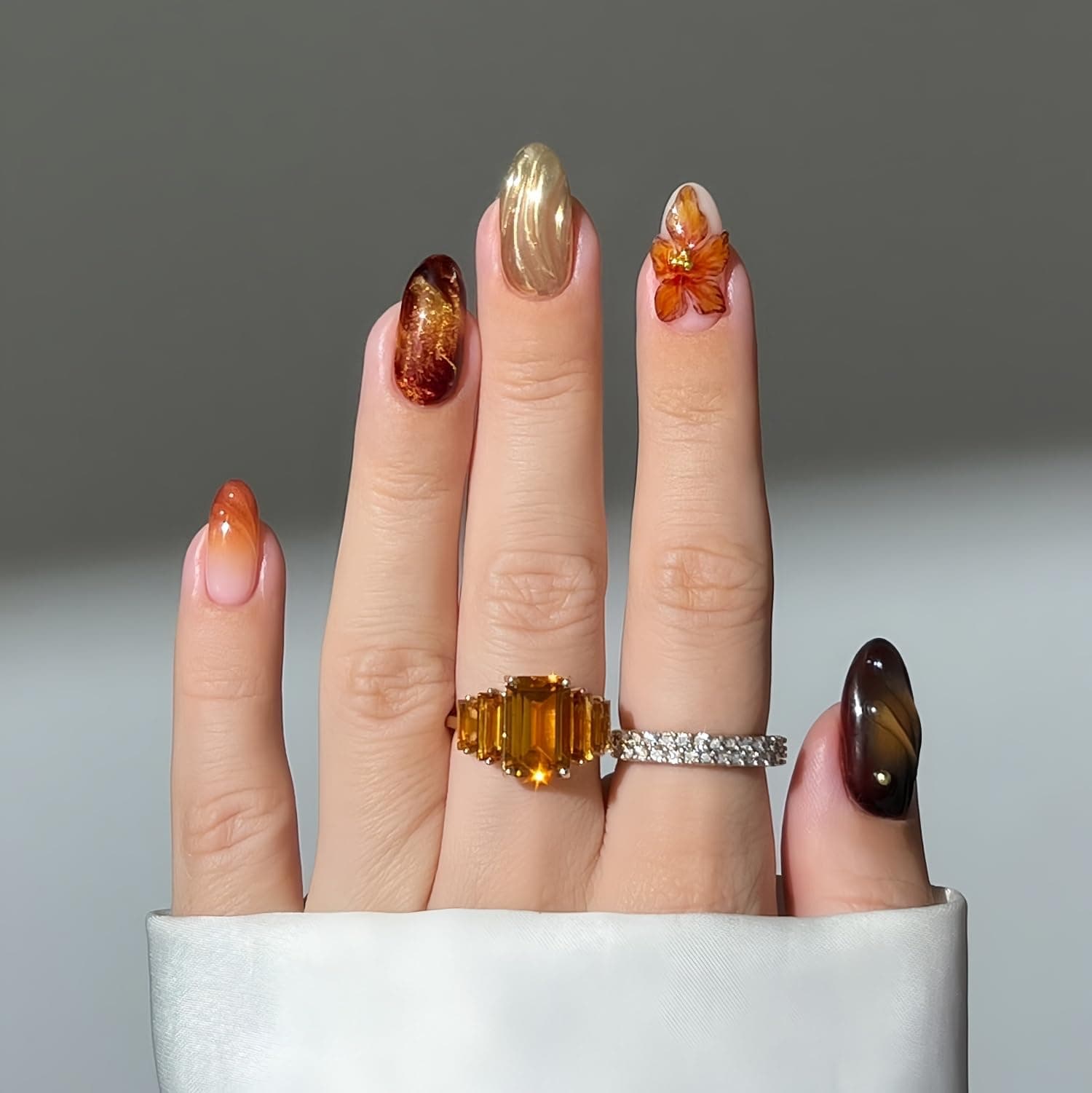 Senvenski Jelly Jelly Crystal Gel Nail Polish Nail Gel, Tortoise Shell Nails, Orange Clear Red Grey Brown Gel Nail Polish Gift UV LED Manicure Art Varnish Kit Set (BT6-002) thumbnail 6