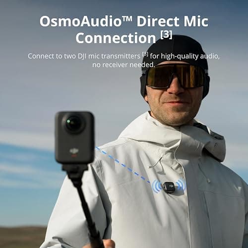 DJI Osmo 360 Standard Combo, 360 Camera With 1-Inch 360° Imaging, Native 8K 360° Video, 4K/120fps & 170° Boost Video, 120MP 360° Photo, 100-Min 8K Recording, Waterproof, Action Camera for Sports, Vlog thumbnail 5